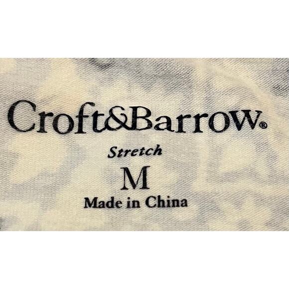 CROFT & BARROW CAP SLV, SCOOP NECK, TUNIC T-SHIRT, WOMENS, M-BLUE/WHITE PAISLEY - Picture 9 of 11